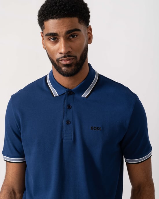 Paddy Polo Shirt in Dark Blue - Image 4