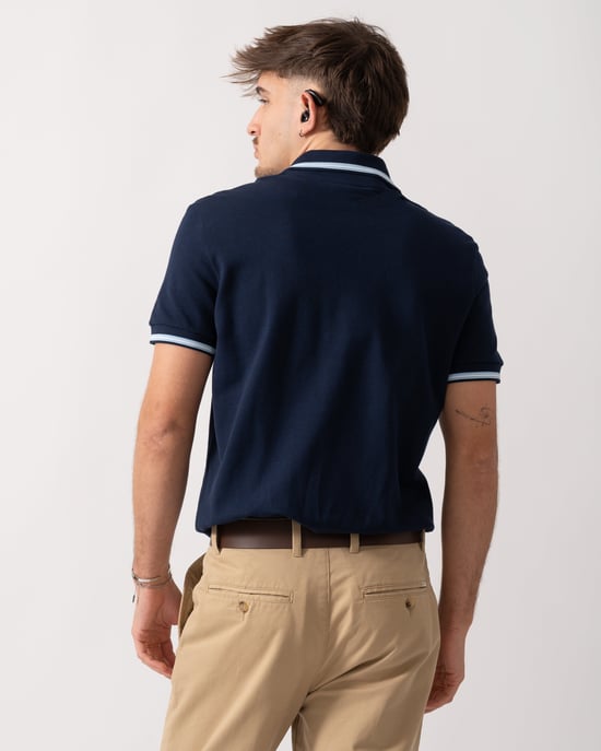 Regular Fit Polo Shirt in Dark Blue - Image 2