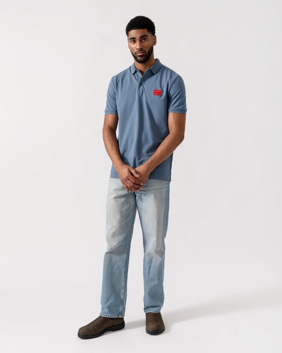 Dereso222 Slim-Fit Polo Shirt in Blue - Image 4