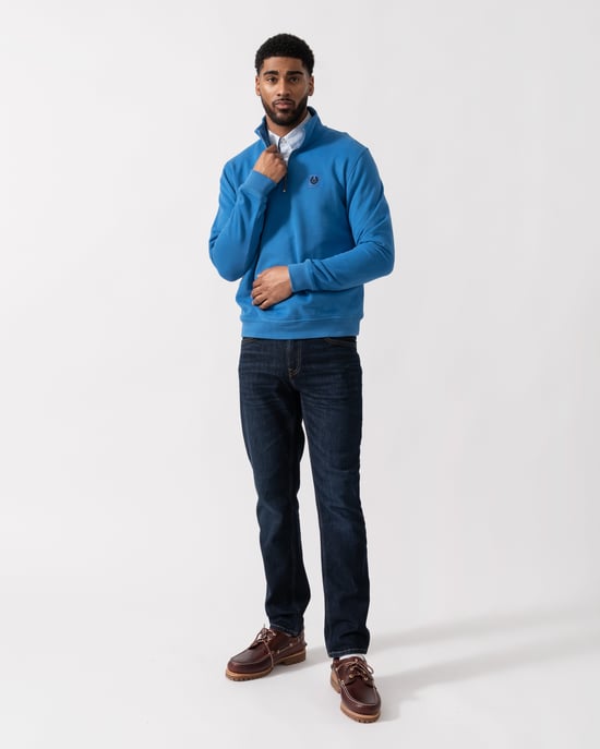 Quarter Zip Sweatshirt in Sky Blue - Image 3