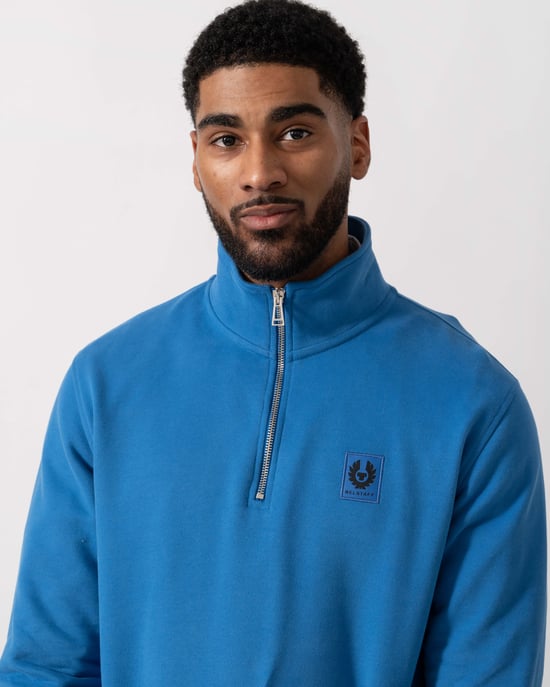 Quarter Zip Sweatshirt in Sky Blue - Image 4