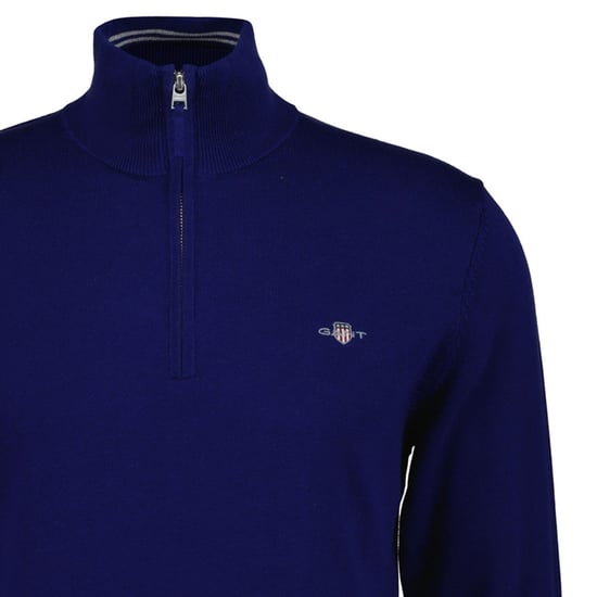 Gant Classic Cotton Half Zip Knitted Jumper - Image 3