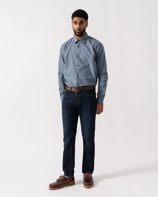 Ermo Slim-Fit Shirt in Dark Grey - Image 3