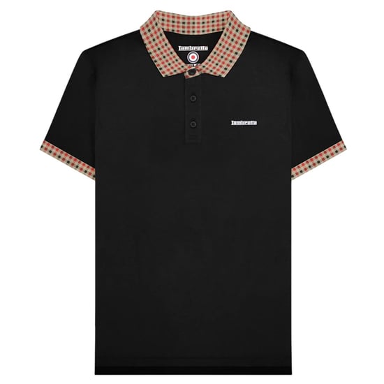 Lambretta Heren SS25 Gingham Poloshirt (Zwart) - Image 1