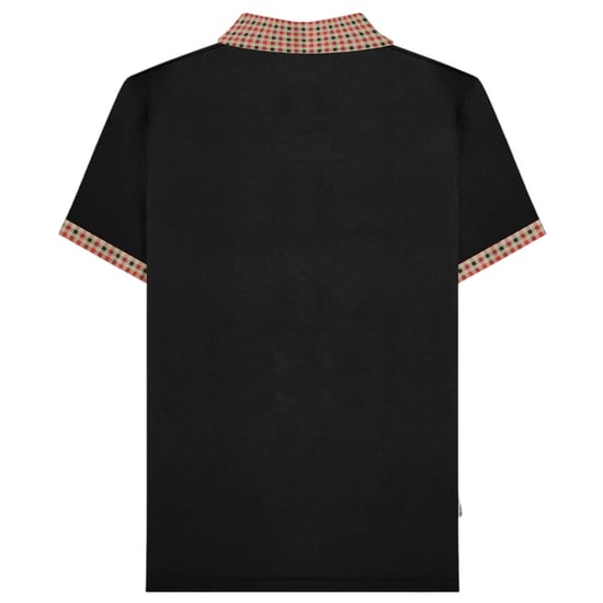 Lambretta Heren SS25 Gingham Poloshirt (Zwart) - Image 2