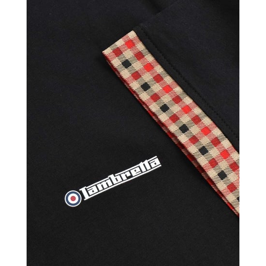 Lambretta Heren SS25 Gingham Poloshirt (Zwart) - Image 5