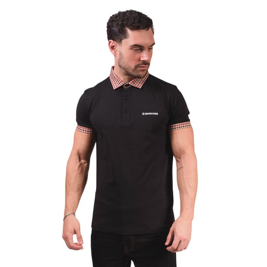 Lambretta Heren SS25 Gingham Poloshirt (Zwart) - Image 6
