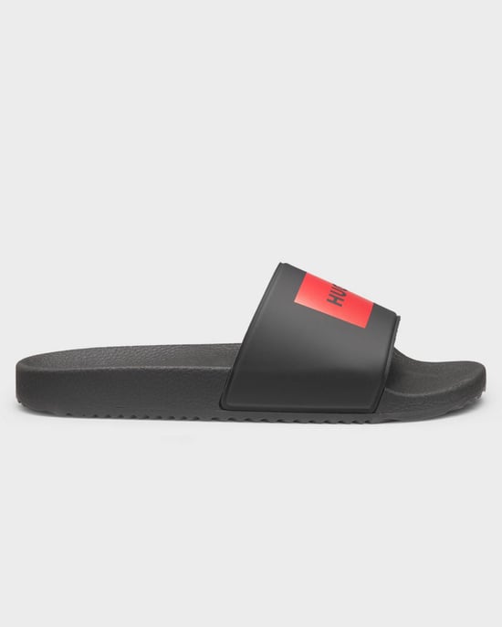 Timein HUGO Mens Timein Mens Slides - Black 001 Slides in Black - Image 2