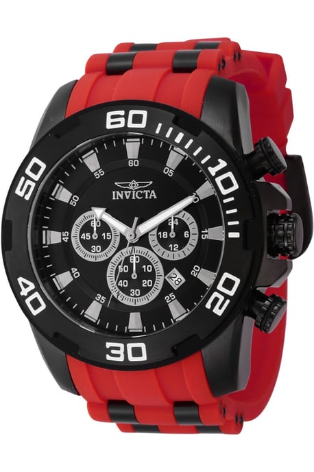 Invicta Pro Diver - SCUBA 44546 Heren Horloge - Quartz Uurwerk - Roestvrij Staal met zwarte Wijzerplaat - 50mm - Image 1