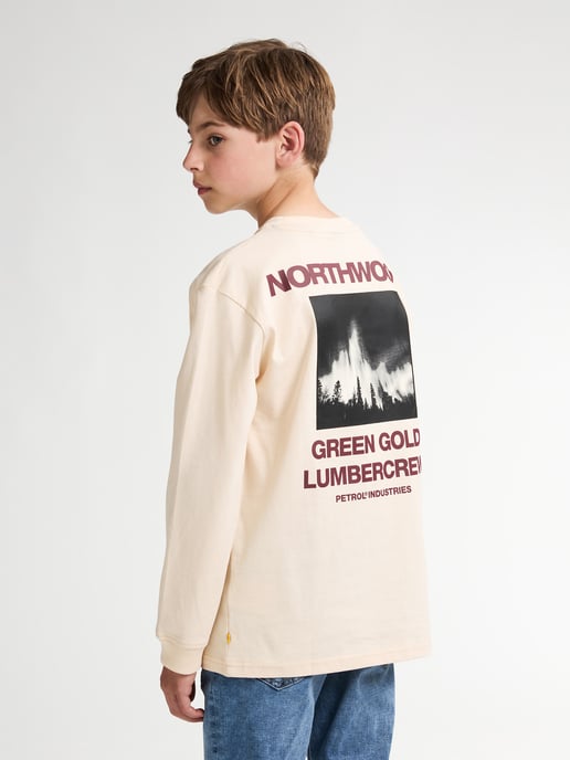 Petrol Industries - Jongens Backprint T-shirt White Mountain - Geel - Image 4