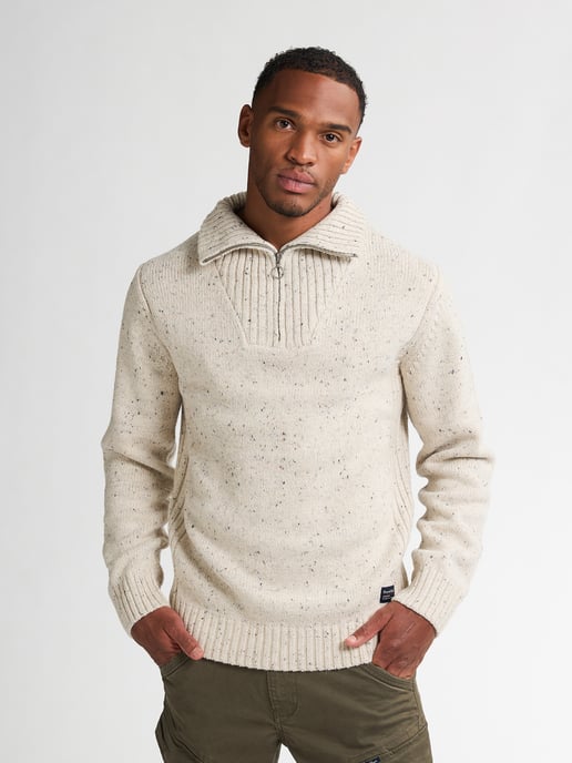 Petrol Industries - Knitted Half-Zip Sweater Denver Men - White - Image 3