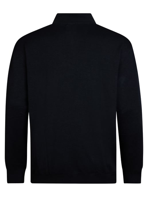 Petrol Industries - Heren Plus Size Gebreide Half-Zip Trui Jackson - Zwart - Image 2