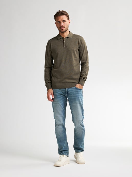 Petrol Industries - Knitted Polo with Long Sleeves Carolina Men - Green - Image 5
