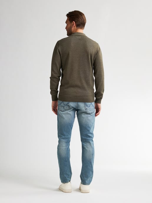 Petrol Industries - Knitted Polo with Long Sleeves Carolina Men - Green - Image 6