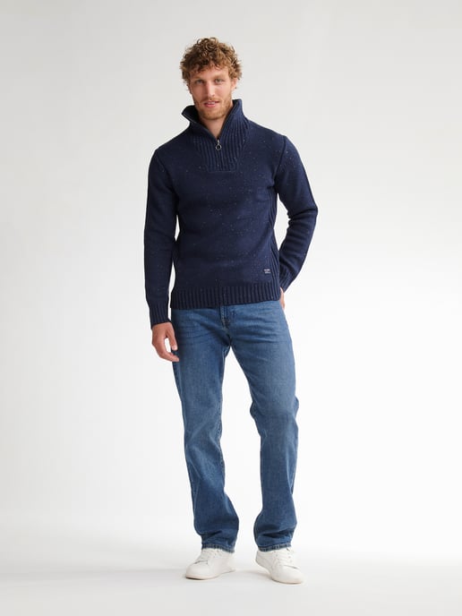 Petrol Industries - Knitted Half-Zip Sweater Denver Men - Blue - Image 5