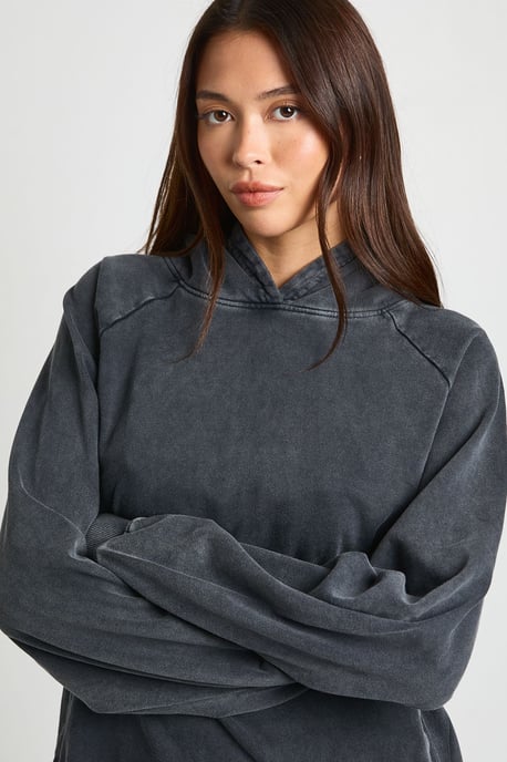 Washed Raglan Seam Oversized Hoodie - Image 4