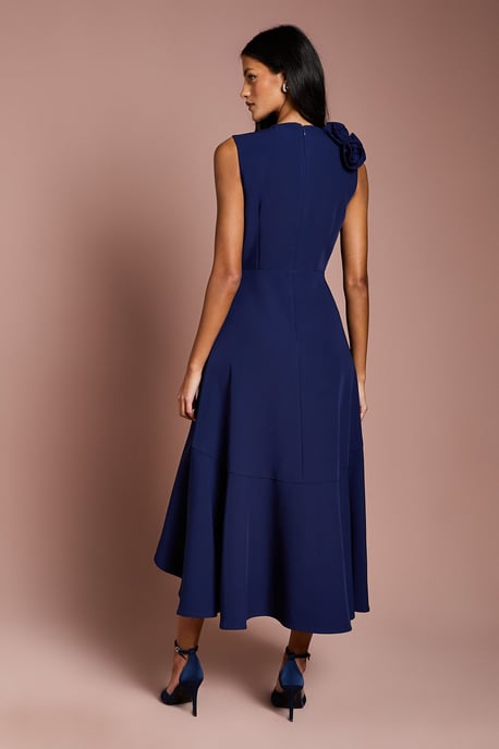 Petite 3D Corsage High Low Dress - Image 3