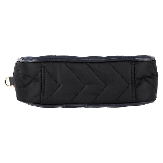 Sandro Chevron gewatteerde heuptas in marineblauw polyamide - Image 4