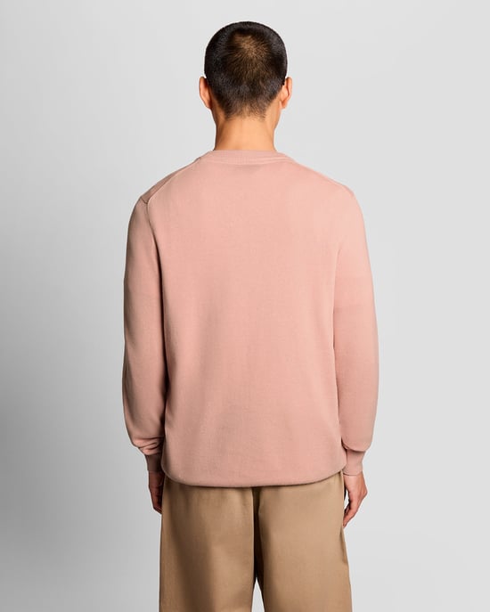 Crew Neck Jumper in Coral - Image 2