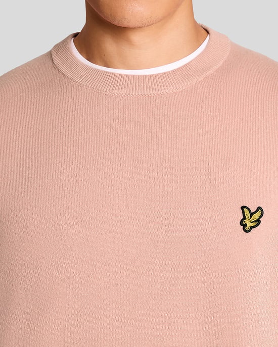 Crew Neck Jumper in Coral - Image 3