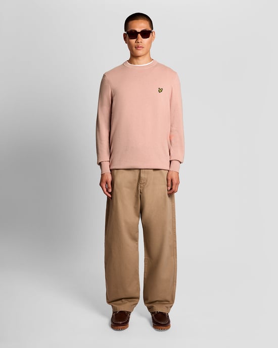 Crew Neck Jumper in Coral - Image 6