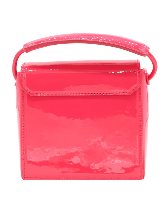 Christopher Kane Safety Buckle Cross-Body Bag in Pink Patent - Image 3