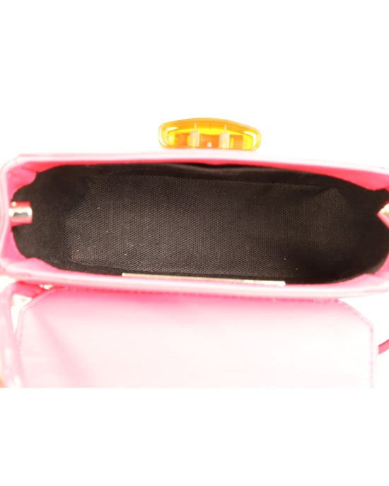 Christopher Kane Safety Buckle Cross-Body Bag in Pink Patent - Image 6
