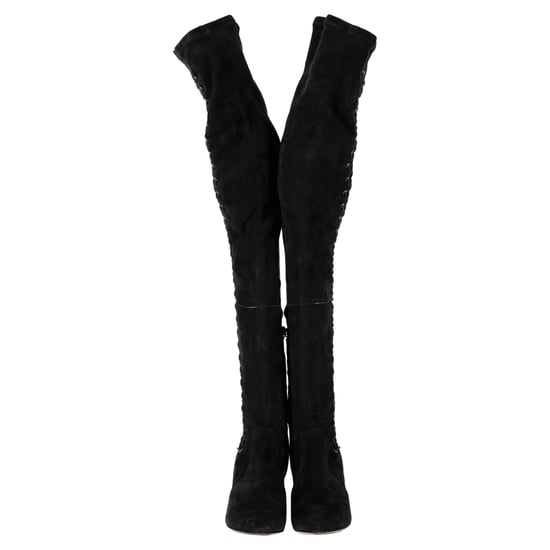 Jimmy Choo Marie 100 Knee-High Boots in Black Suede - Image 2