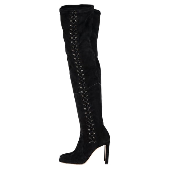Jimmy Choo Marie 100 Knee-High Boots in Black Suede - Image 4
