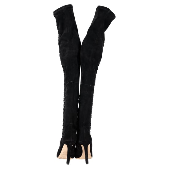 Jimmy Choo Marie 100 Knee-High Boots in Black Suede - Image 5