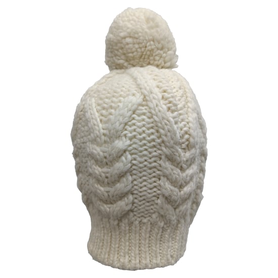 Moncler muts met pompon in witte wol - Image 4