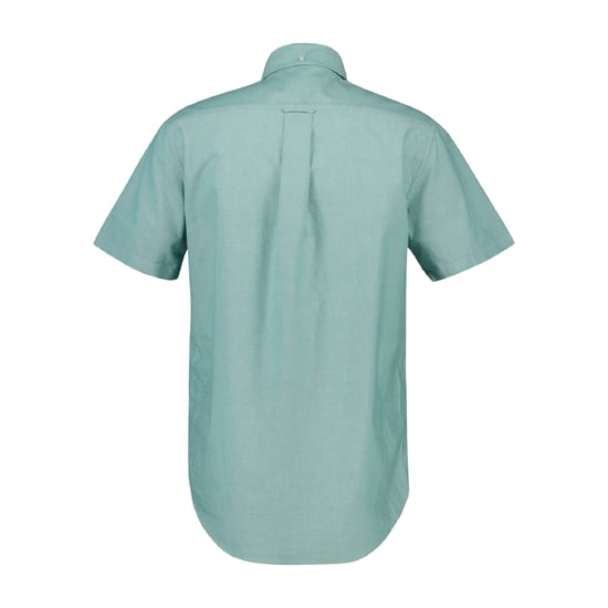 Men's Gant Regular-Fit Classic Short Sleeves Oxford Shirt in Green - Image 2