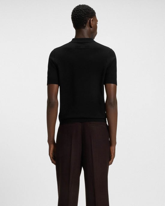 San Peter Knit Polo in Black - Image 2