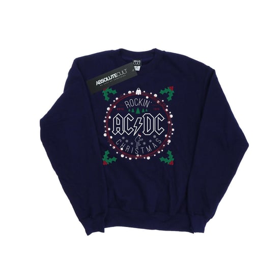AC/DC Meisjes Kerstmis Cirkel Sweatshirt (Marineblauw) - Image 1