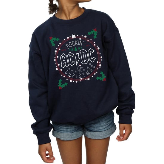 AC/DC Meisjes Kerstmis Cirkel Sweatshirt (Marineblauw) - Image 3