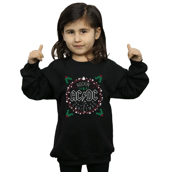 AC/DC Meisjes Kerstmis Cirkel Sweatshirt (Zwart) - Image 2