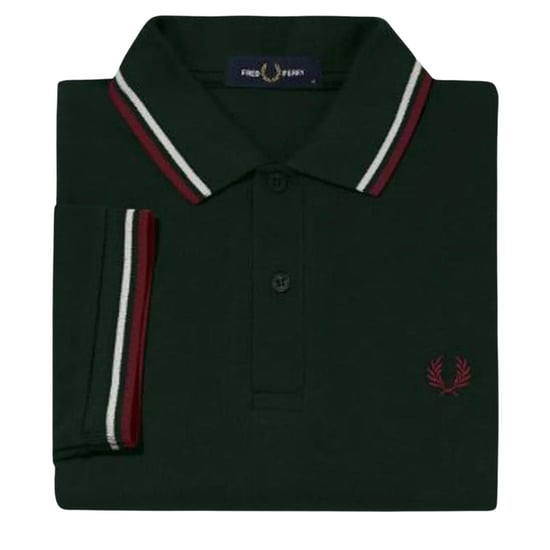 Fred Perry Herenpoloshirt met dubbele kraag (Donkergroen) - Image 1