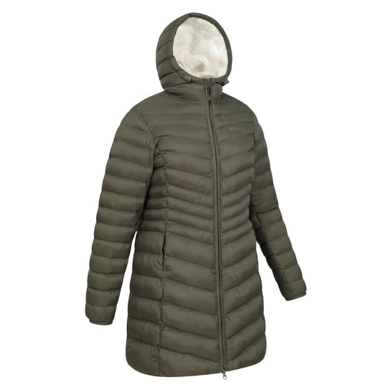 Mountain Warehouse Womens/Ladies Florence Faux Fur Lined Padded Jacket (Khaki Green) - Image 3