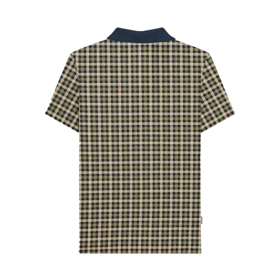 Lambretta Heren AW25 Geruit Poloshirt (Marine) - Image 2