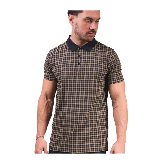 Lambretta Heren AW25 Geruit Poloshirt (Marine) - Image 4