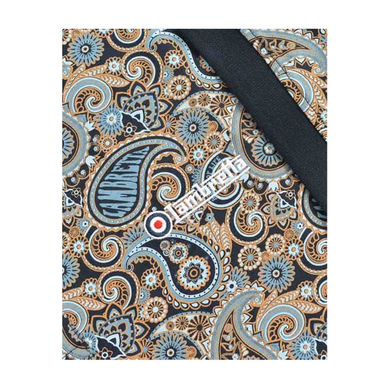 Lambretta Mens Paisley Polo Shirt (Navy/Smoke Blue) - Image 3