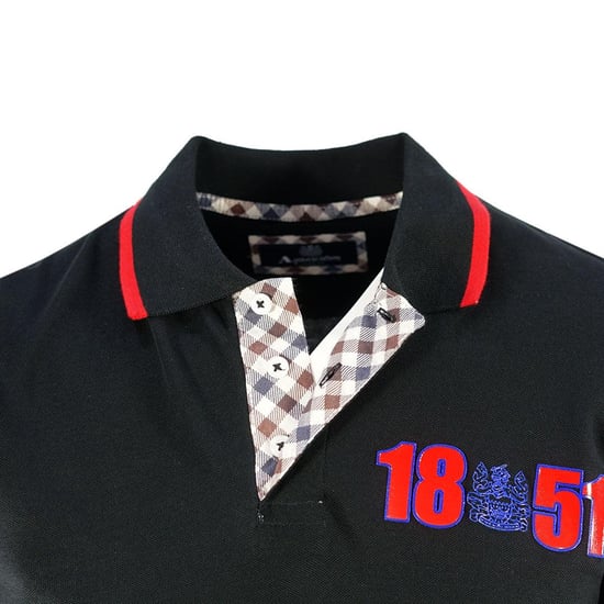 Aquascutum Heren Londen 1851 Poloshirt (Zwart) - Image 3