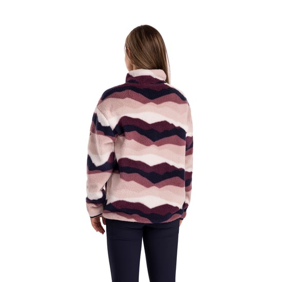 Trespass Womens/Ladies Ovie Mountain AT200 Half Zip Fleece Top (Pink/Purple/White) - Image 3