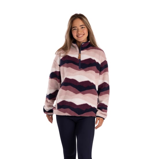 Trespass Womens/Ladies Ovie Mountain AT200 Half Zip Fleece Top (Pink/Purple/White) - Image 4