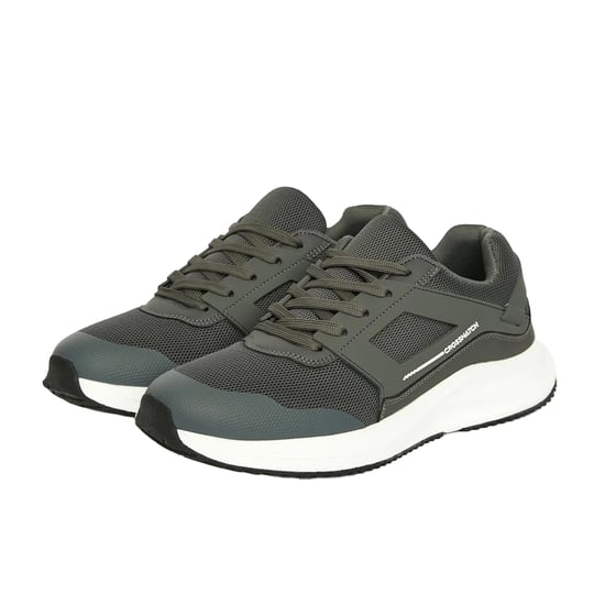 Crosshatch Heren Holywell Flyknit Trainers (Grijs/Wit) - Image 1