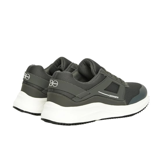 Crosshatch Heren Holywell Flyknit Trainers (Grijs/Wit) - Image 2