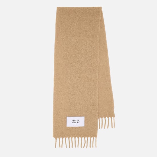 Accessoires Maison Kitsune Baby Alpaca Sjaal in Beige - Image 1