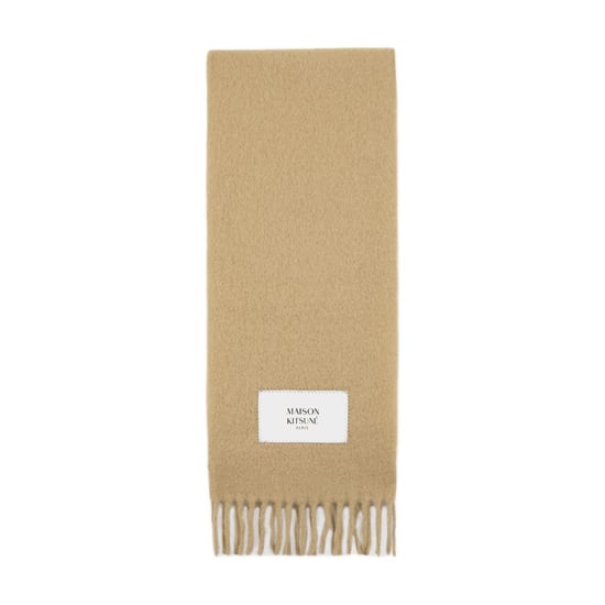 Accessoires Maison Kitsune Baby Alpaca Sjaal in Beige - Image 2
