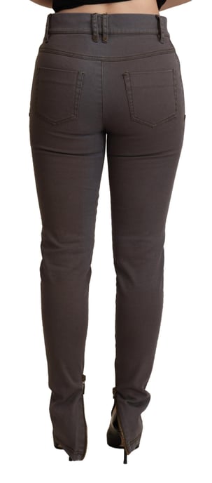 Zip Detail Skinny Jeans met Zijrits en Enkelbroek - Image 3
