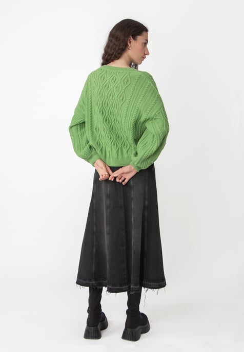 O-Neck Pullover, Structure Pattern - Image 4